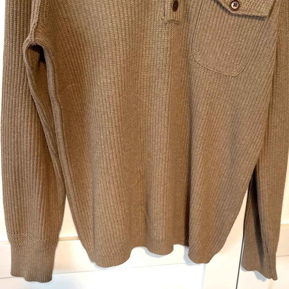 Banana Republic Heritage Khaki Safari Shawl Collar Cotton‎ Sweater in Size M